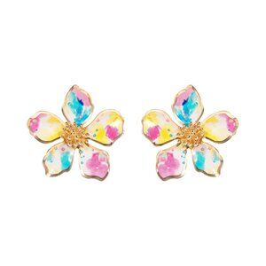 Tigerstars Multi Color Floral Petal Earrings